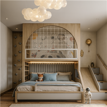 Двухъярусная кровать со спортивно игровой зоной Шеффилд Fmebel