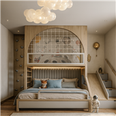 Двухъярусная кровать со спортивно игровой зоной Шеффилд Fmebel