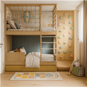 Двухъярусная кровать со спортивно игровой зоной Лондон Fmebel