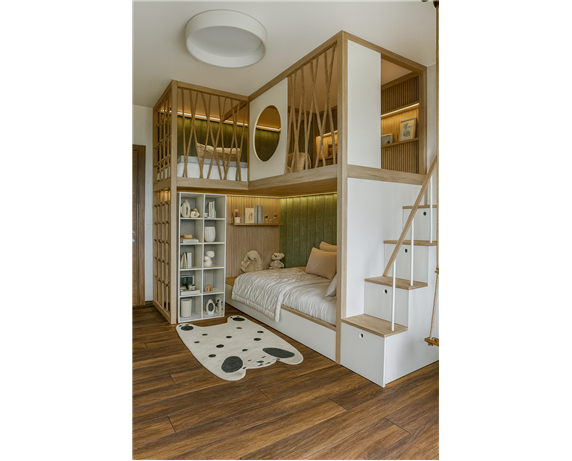 Двухъярусная кровать со спортивно игровой зоной Клайпеда Fmebel