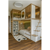 Двухъярусная кровать со спортивно игровой зоной Клайпеда Fmebel