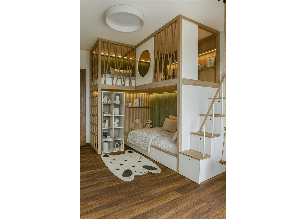 Двухъярусная кровать со спортивно игровой зоной Клайпеда Fmebel