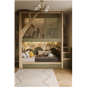 Двухъярусная кровать со спортивно игровой зоной Веракрус Fmebel