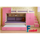 Двухъярусная кровать с дополнительным спальным местом Фарго Fmebel 80x190