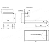 Кровать-чердак со столом двухместная Оксфорд-2 Fmebel
