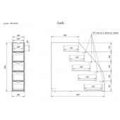 Кровать-чердак со столом двухместная Оксфорд-2 Fmebel