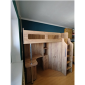 Кровать-чердак со столом Токио Fmebel 