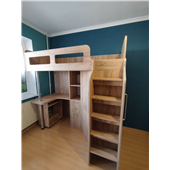 Кровать-чердак со столом Токио Fmebel 