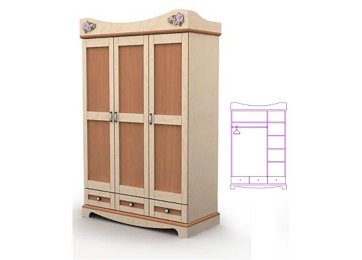 Трехдверная шкаф An-03-1