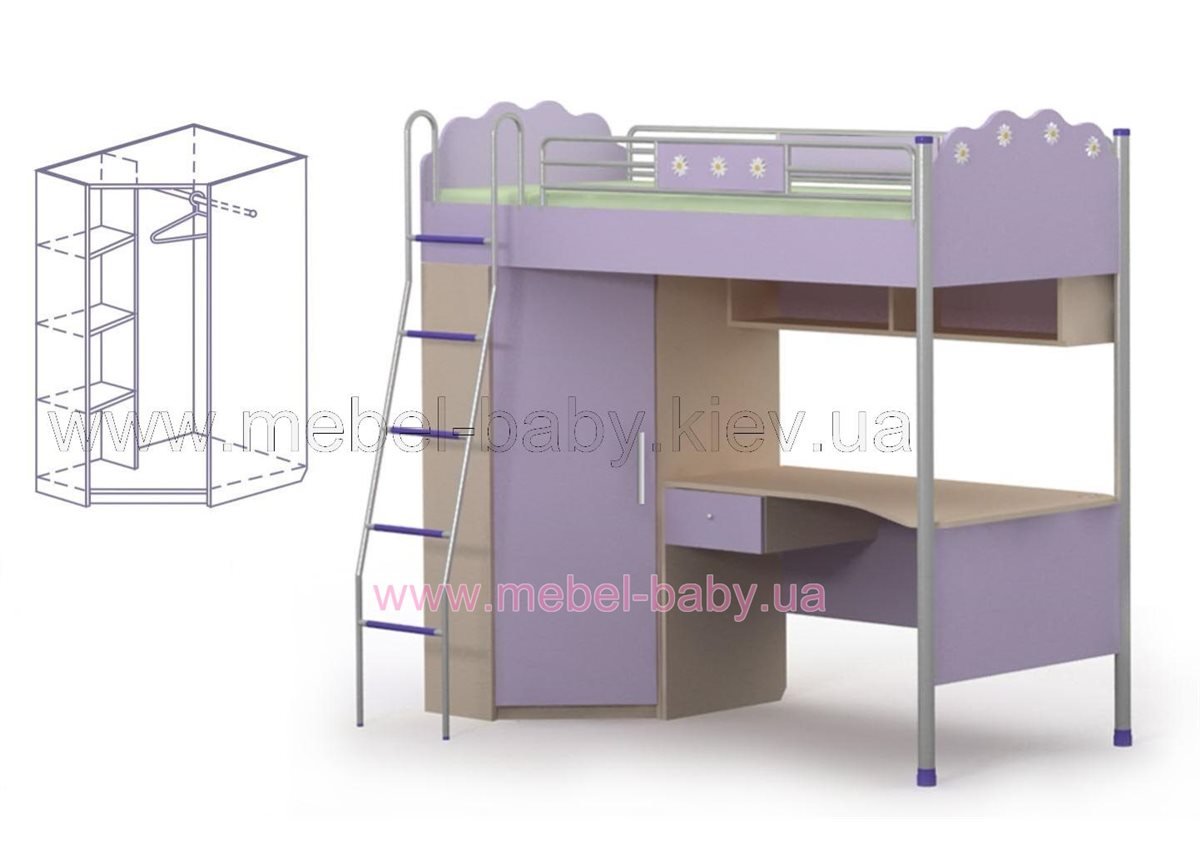 Кровать стол Si-16-2 Бриз