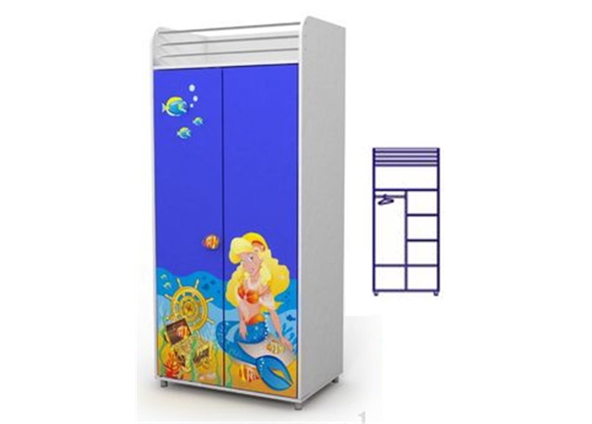 Двухдверный шкаф Od-02-2 (русалка)