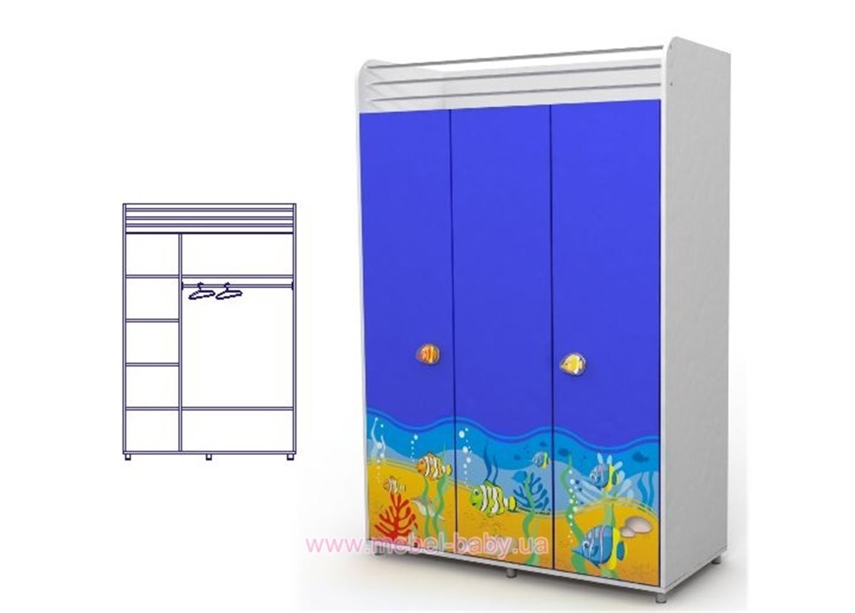 Трехдверный шкаф Od-03-4