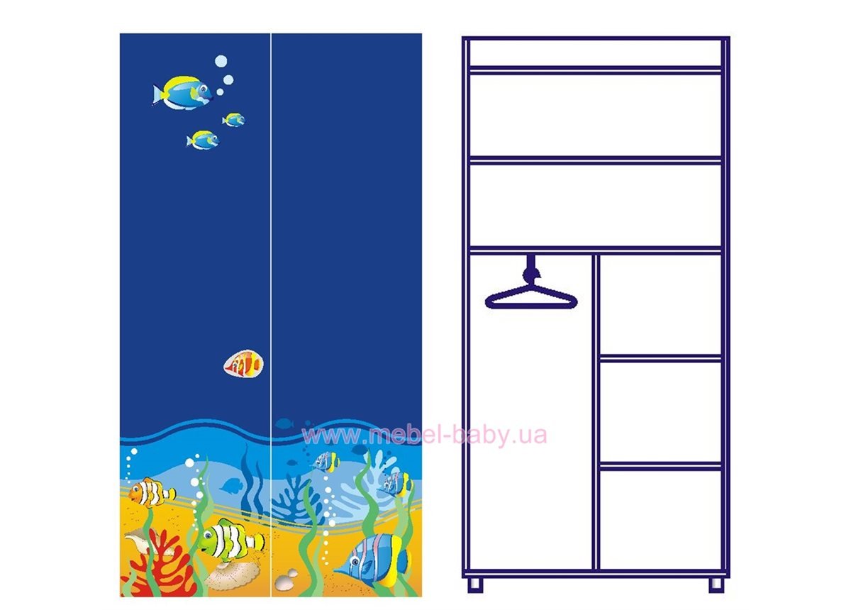 Двухдверный шкаф Od-02-6