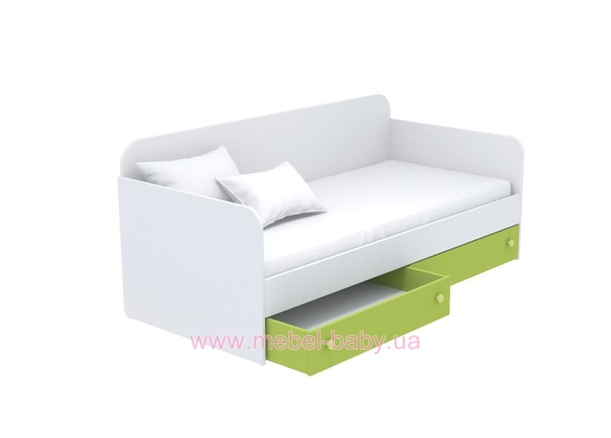 Выдвижной ящик для кровати-дивана маленький кв-15-5 Акварели Зеленые