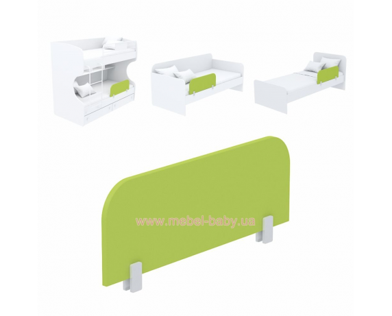 Защитная боковина к кровати кв-20 Акварели Зеленые