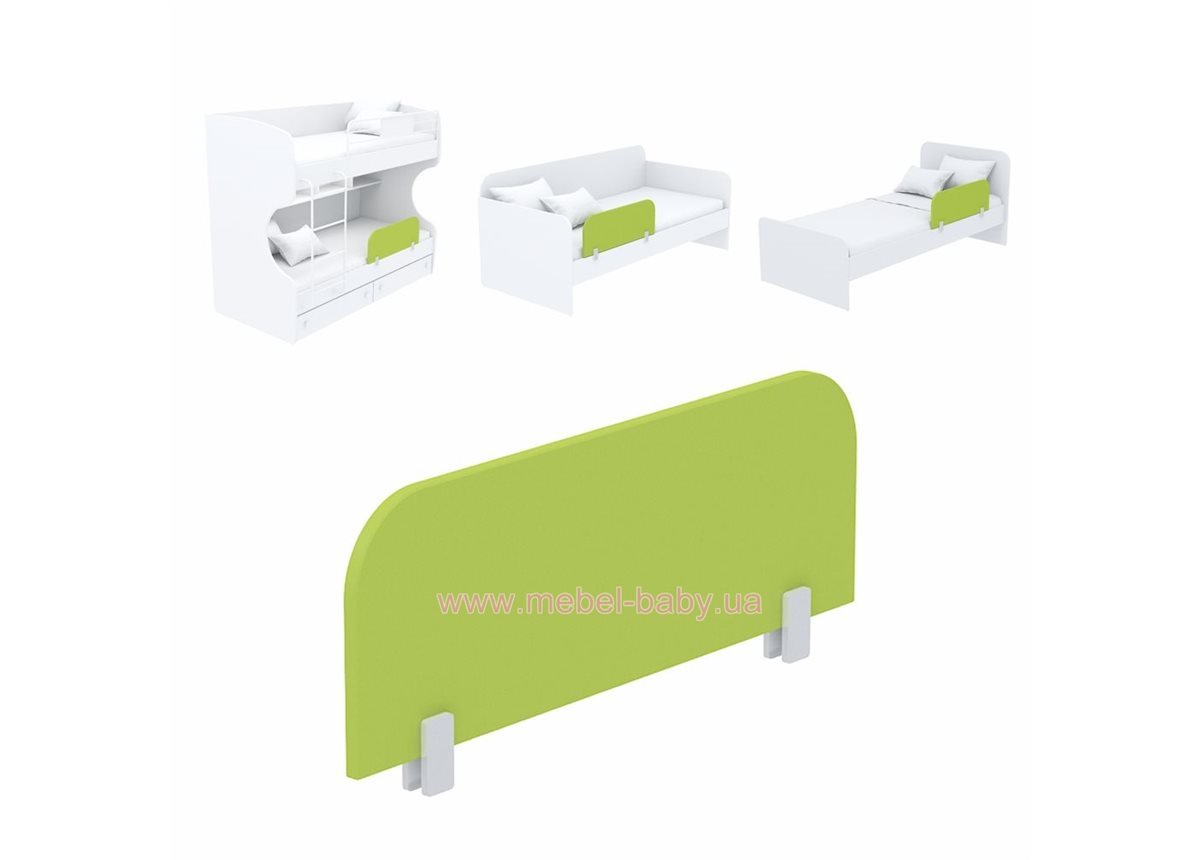 Защитная боковина к кровати кв-20 Акварели Зеленые