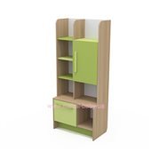 Книжный шкаф кв-04-1 Акварели Зеленые