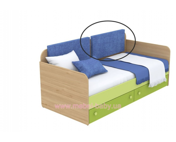Мягкая накладка для кровати-дивана кв-11-3n Акварели Зеленые