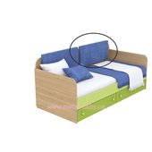Мягкая накладка для кровати-дивана кв-11-3n Акварели Зеленые