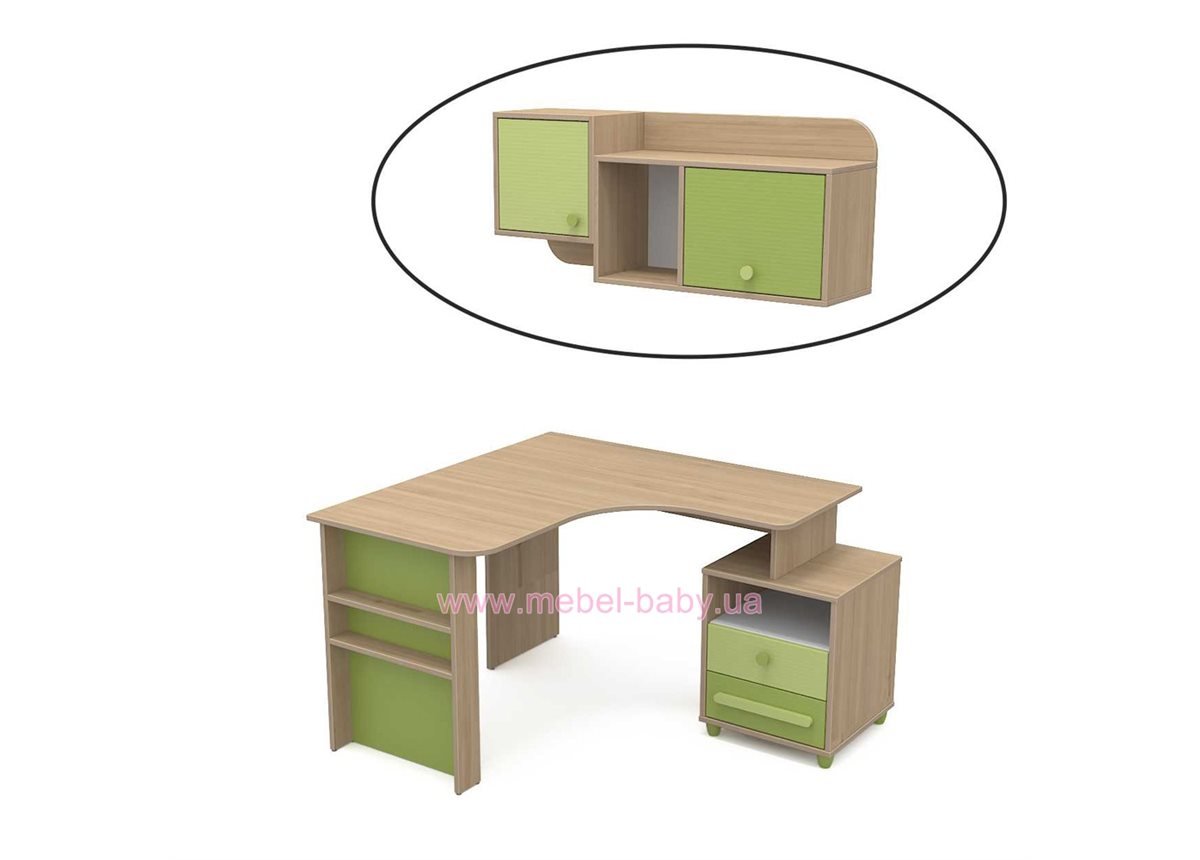 Навесная полка (большая) кв-19-2 Акварели Зеленые