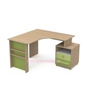 Письменный стол угловой кв-08-2 Акварели Зеленые