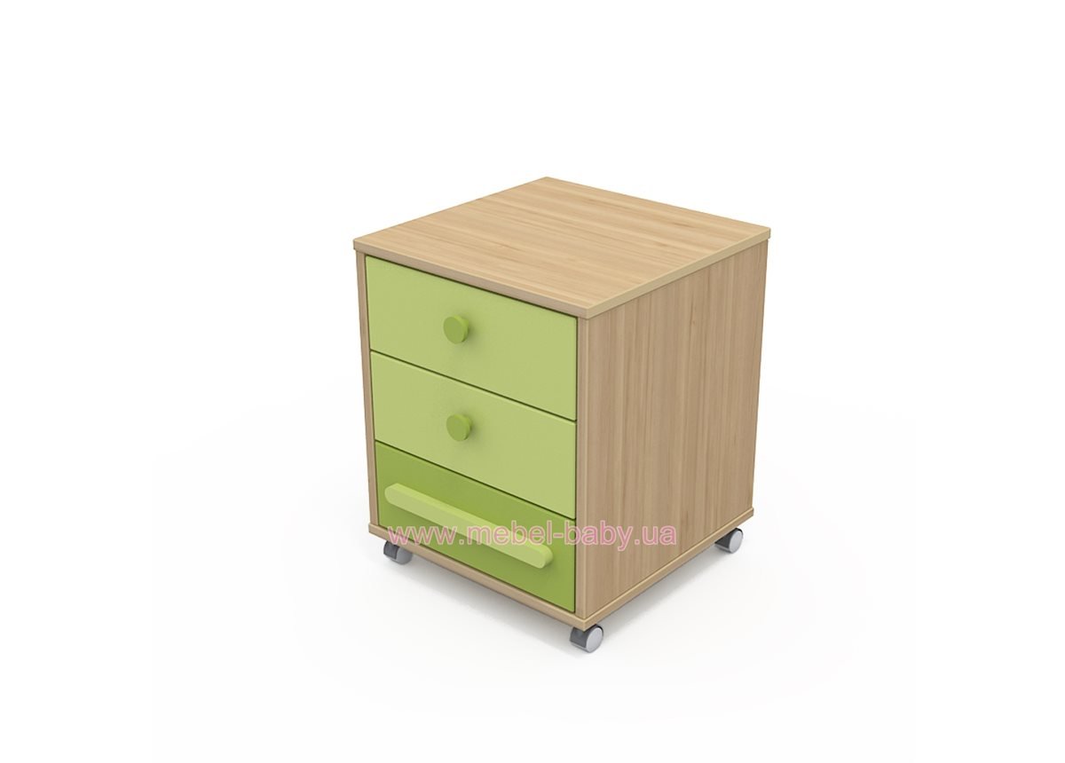 Тумба мобильная кв-17 Акварели Зеленые
