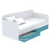 Выдвижной ящик для кровати-дивана маленький кв-15-5 Акварели Бирюзовые