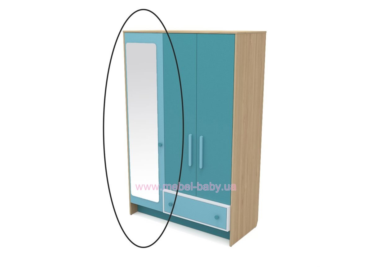 Зеркало к шкафу кв-07-3 Акварели Бирюзовые