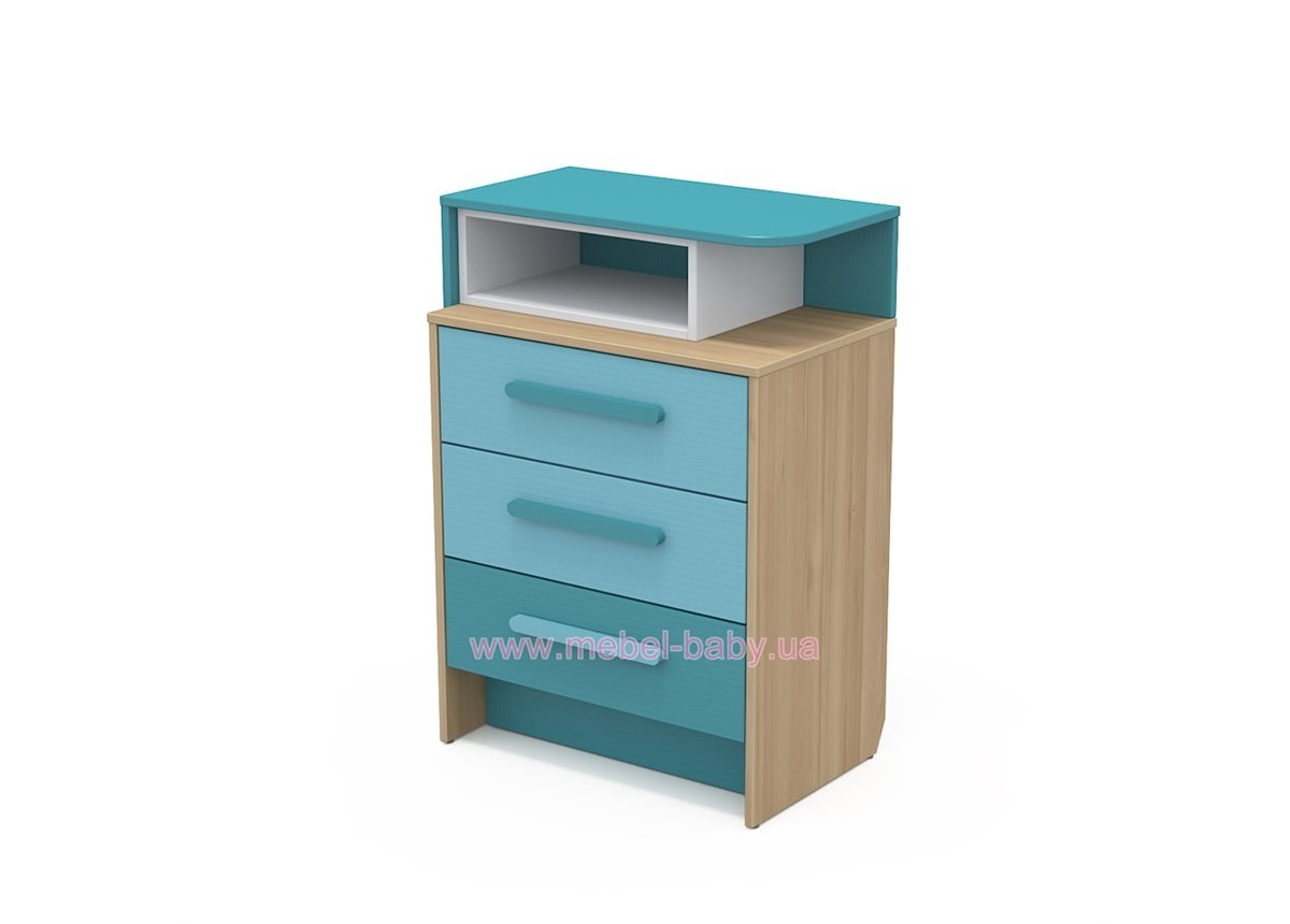 Комод кв-06 Акварели Бирюзовые Комод кв-06 Акварели Бирюзовые