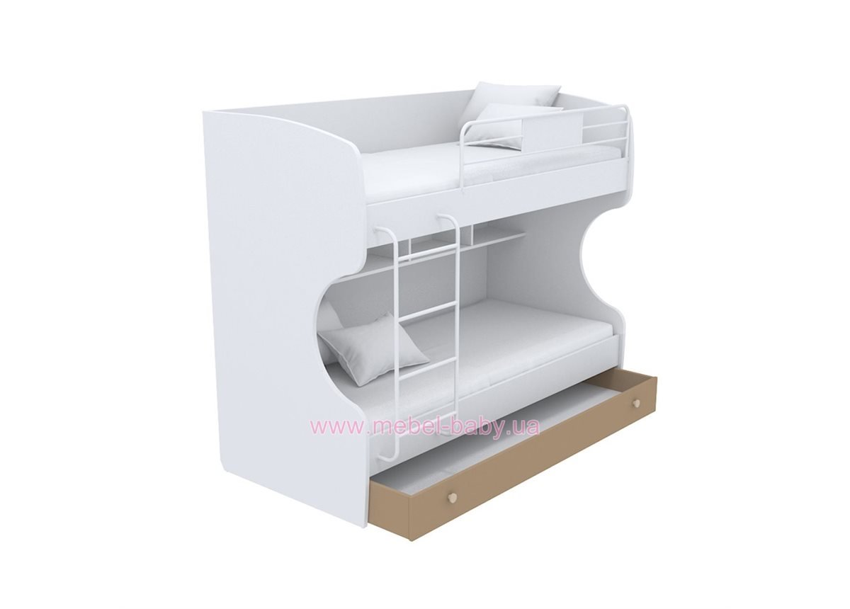Выдвижной ящик для двухъярусной кровати большой кв-13-12 Акварели Коричневые