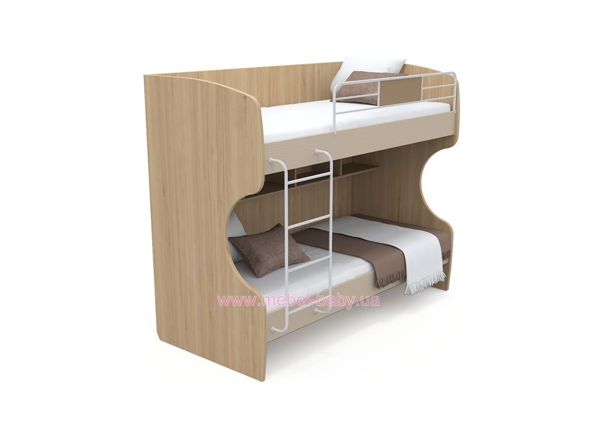 Двухъярусная кровать кв-12 Акварели Коричневые