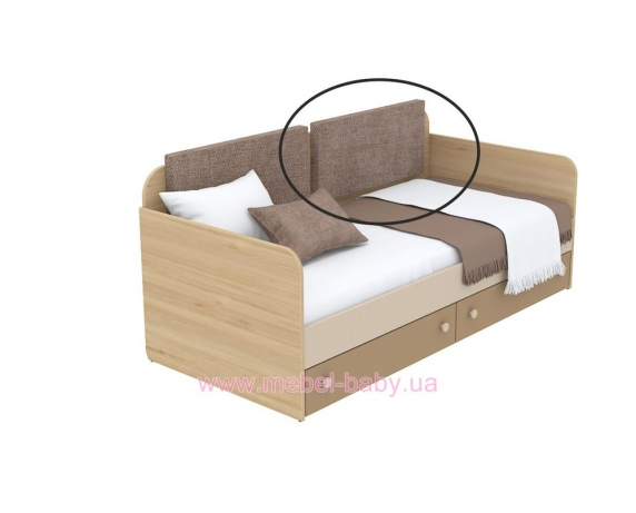 Мягкая накладка для кровати-дивана кв-11-4n Акварели Коричневые