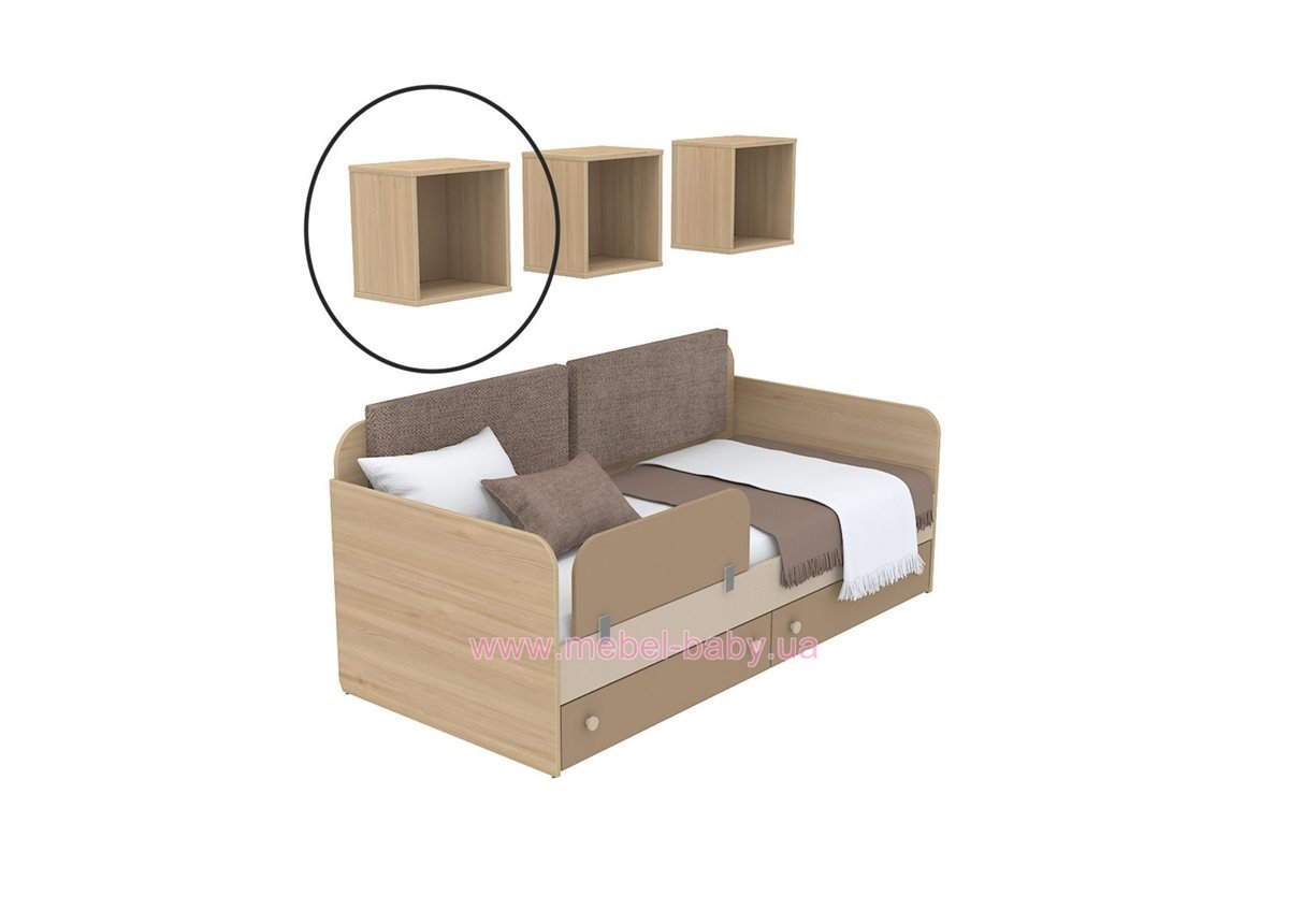 Навесная полка (маленькая) кв-19-1 Акварели Коричневые