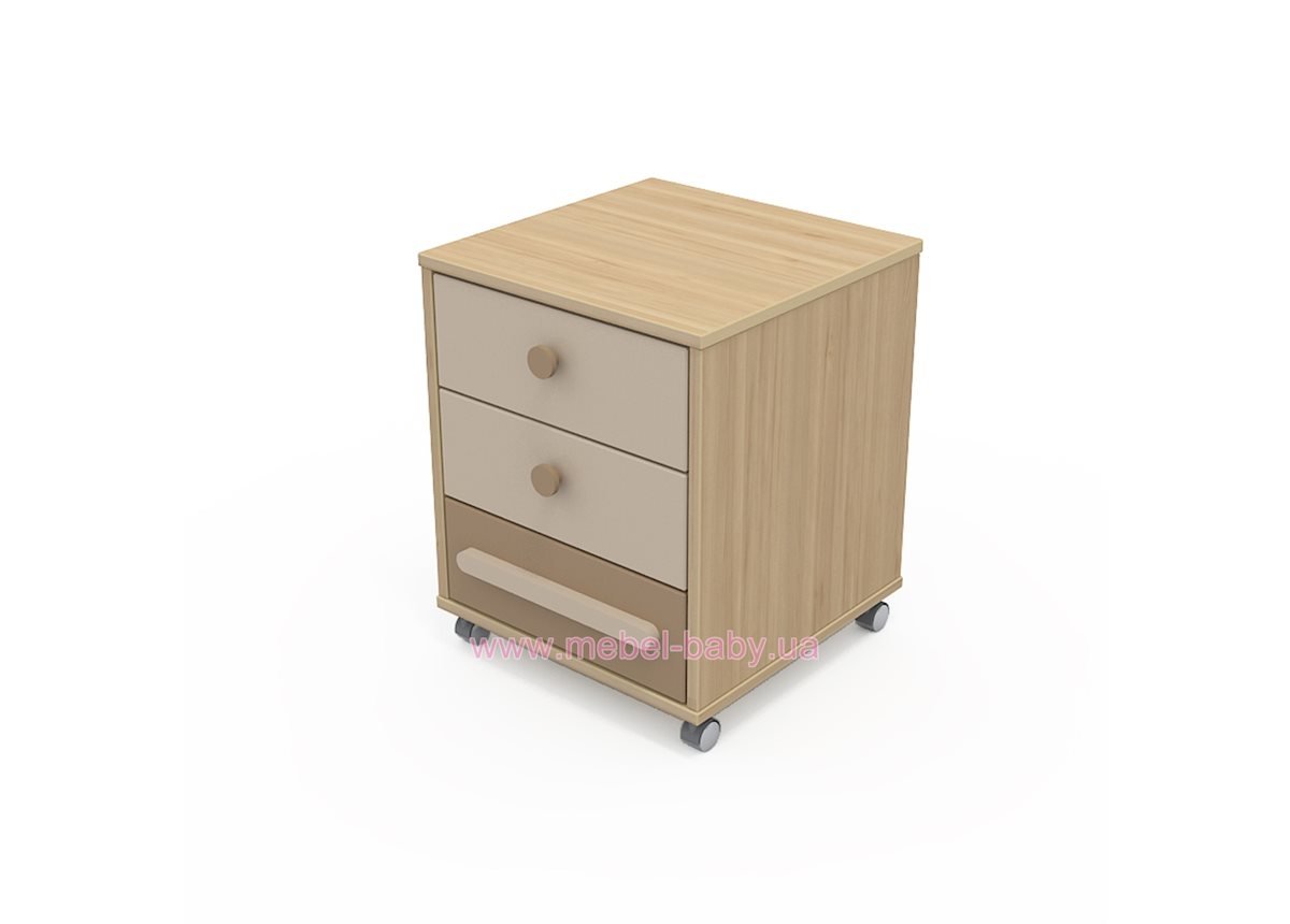 Тумба мобильная кв-17 Акварели Коричневые