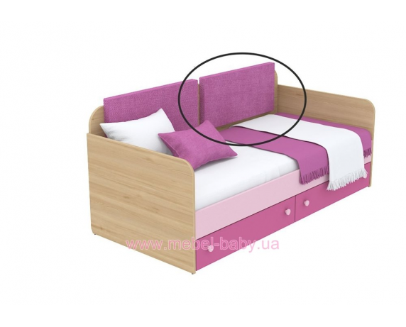 Мягкая накладка для кровати-дивана кв-11-5n Акварели Розовые