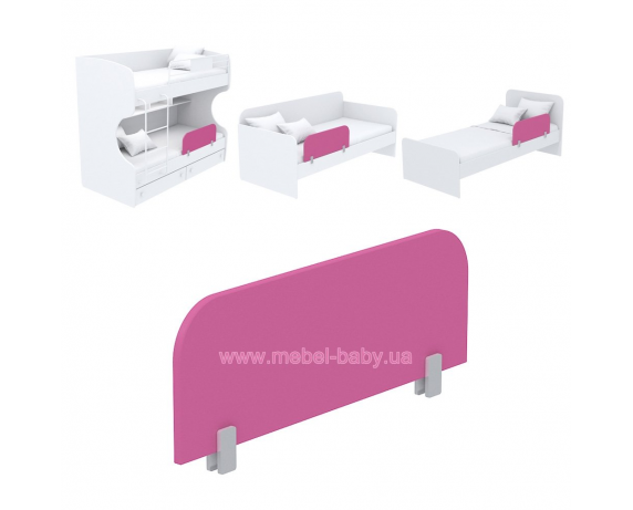 Защитная боковина к кровати кв-20 Акварели Розовые