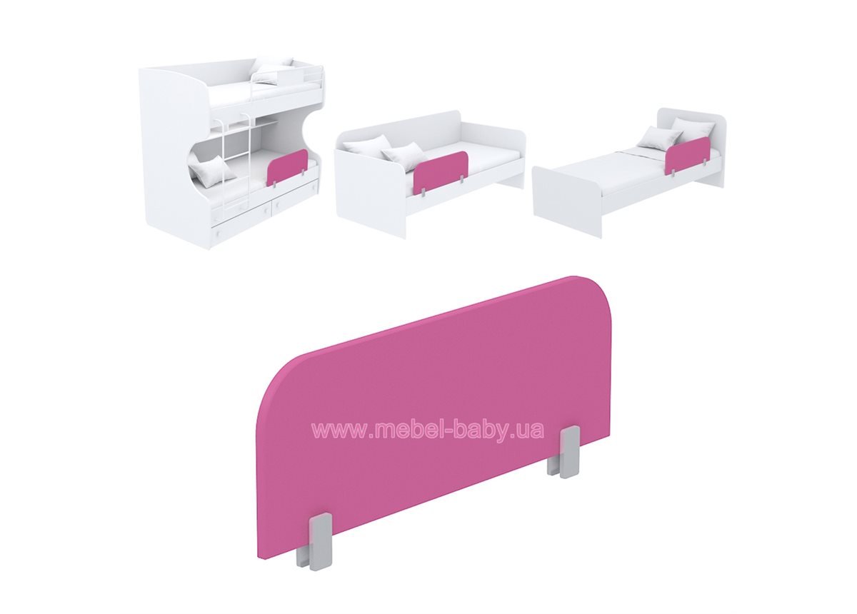 Защитная боковина к кровати кв-20 Акварели Розовые