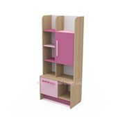 Книжный шкаф кв-04-1 Акварели Розовые