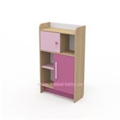 Книжный шкаф кв-04-2 Акварели Розовые