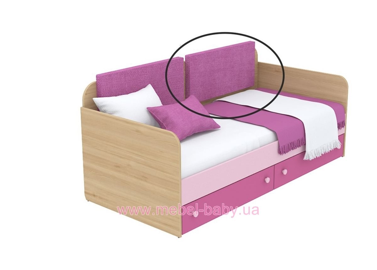 Мягкая накладка для кровати-дивана кв-11-3n Акварели Розовые