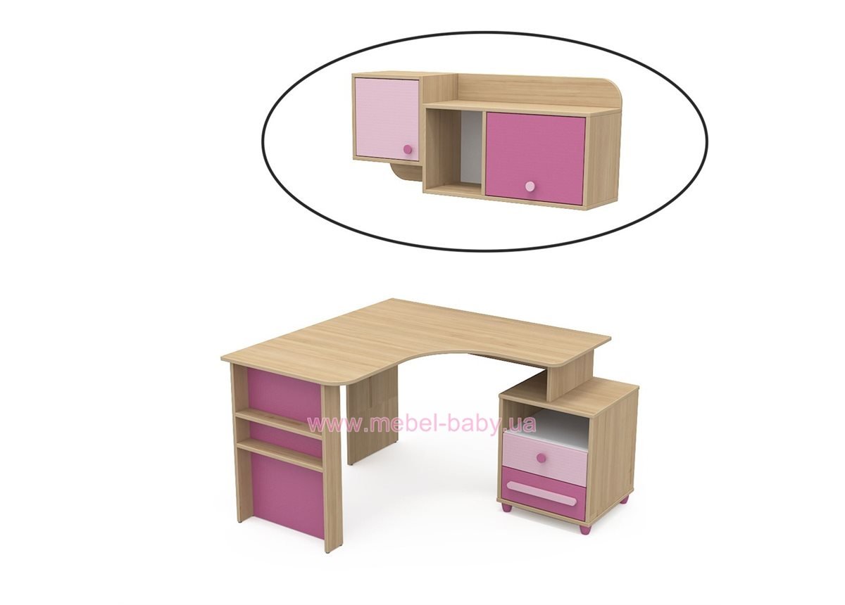 Навесная полка (большая) кв-19-2 Акварели Розовые