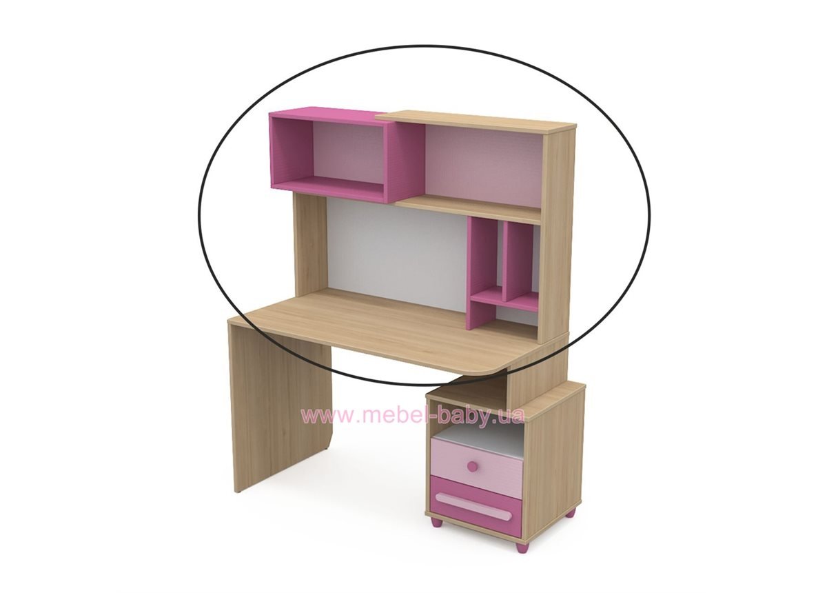 Надстройка к столу кв-09-1 Акварели Розовые