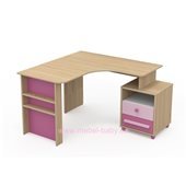 Письменный стол угловой кв-08-2 Акварели Розовые
