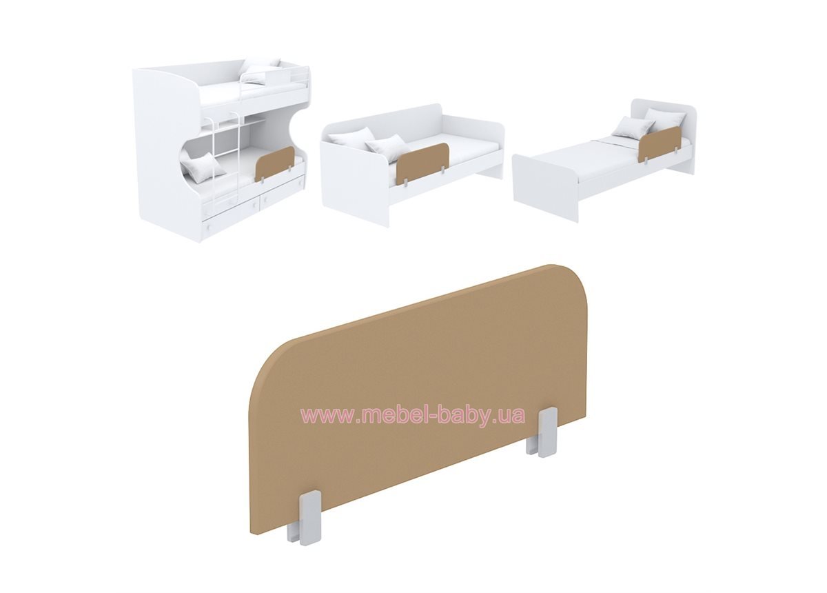 Защитная боковина к кровати кв-20 Акварели Коричневые