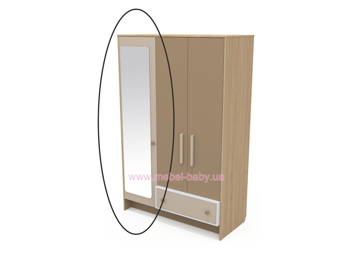 Зеркало к шкафу кв-07-3 Акварели Коричневые