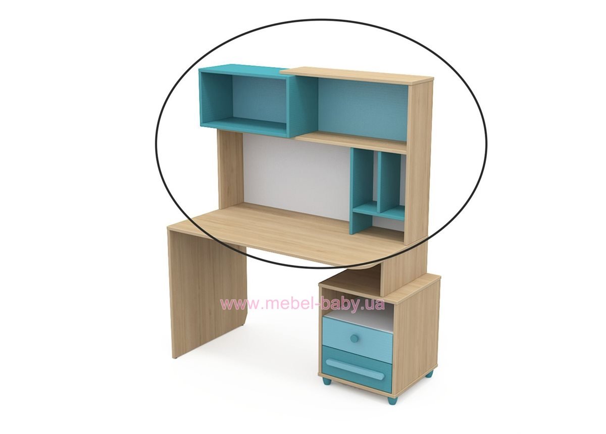 Надстройка к столу кв-09-1 Акварели Бирюзовые
