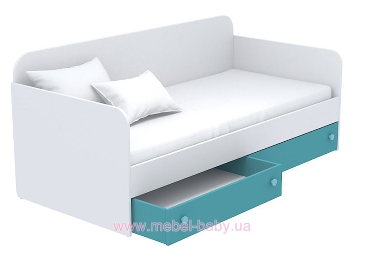 Выдвижной ящик для кровати-дивана маленький кв-15-6 Акварели Бирюзовые