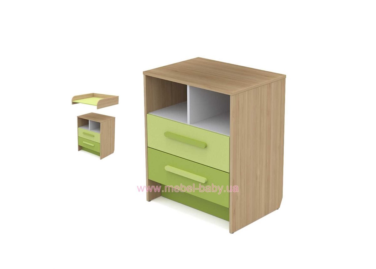 Комод кв-06-2 Акварели Зеленые