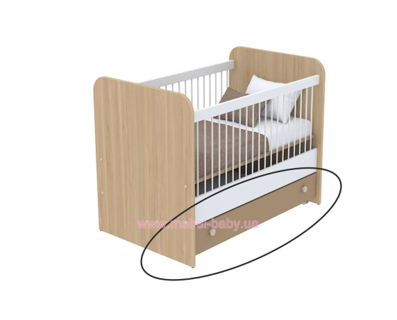 Выдвижной ящик для кровати для новорожденных кв-13-50 Акварели Коричневые
