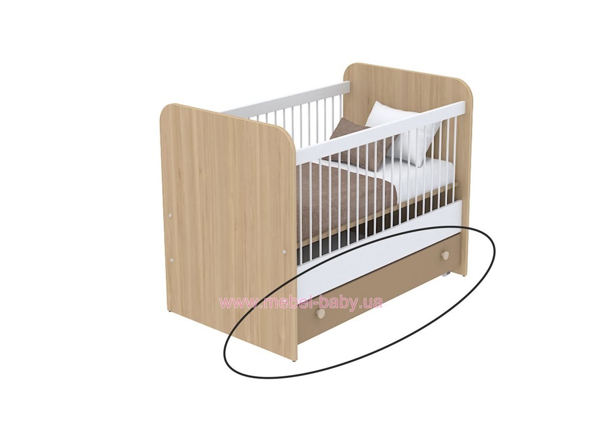 Выдвижной ящик для кровати для новорожденных кв-13-50 Акварели Коричневые